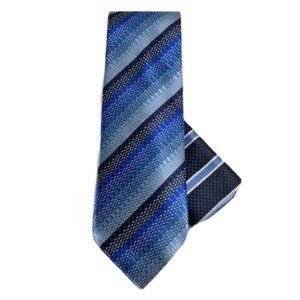 Jacob Alexander Men's Tie & Hanky Royal B Silver 3.5"